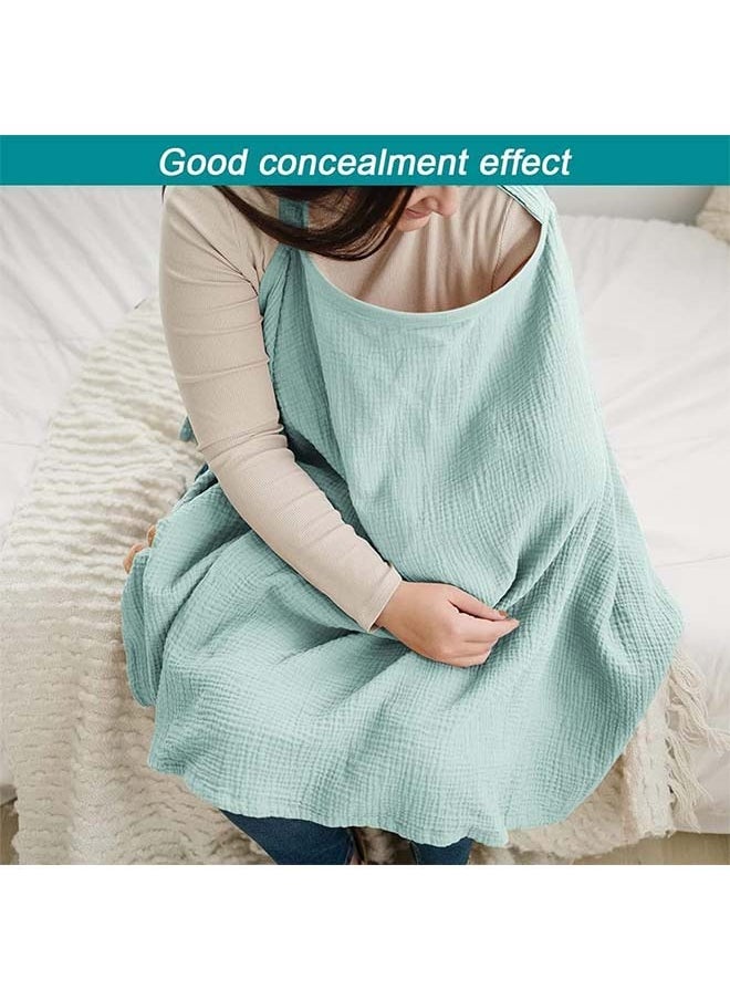 L&E Muslin Nursing Cover for Baby Breastfeeding, Marsheepy 100% Cotton Breathable Breastfeeding Cover with Wire Hoop,Breast Feeding Cover for Mom Nursing Apron,Multi-use Carseat Canopy  - Image 2