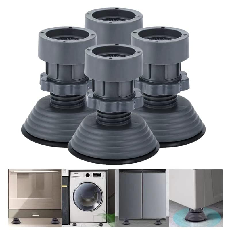 Leawall Upgraded Anti-Vibration Pads – Extra-Large Adjustable Feet for Washer, Dryer & Refrigerator – Shock Absorbing, Noise Cancelling & Pads for Maximum Stability Washing Machine Stand - Image 1
