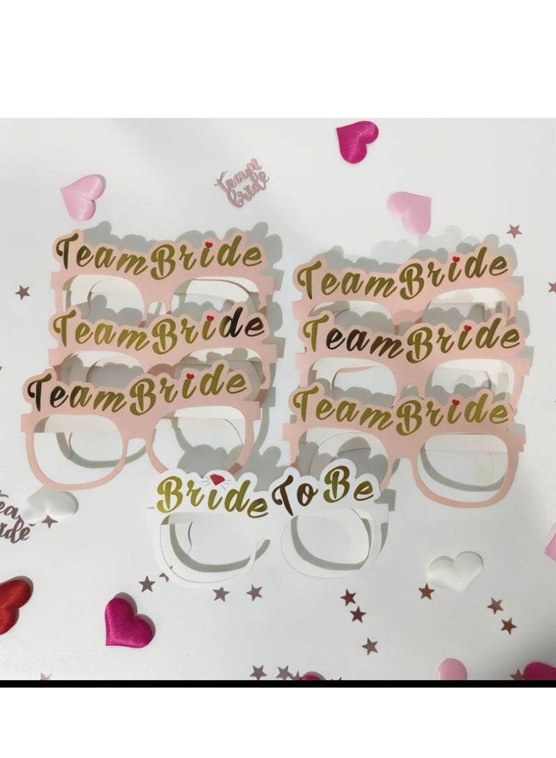 Bride to be Glasses, 7 Pack Hen Do Night Accessories Party Game Props Decoration and Supplies Party Props Glasses Bachelorette Party Supplies - Image 1