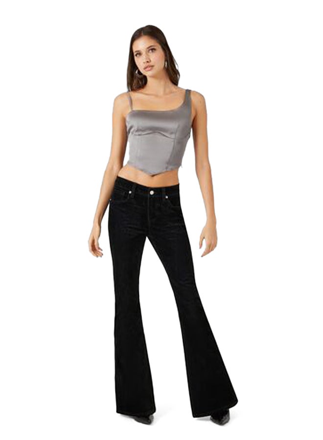 FOREVER 21 Satin One-Shoulder Bustier Crop Top - Image 5