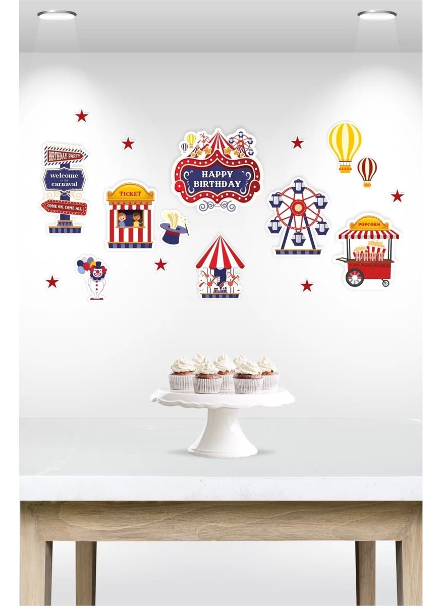 Neşeli Günlerim My Happy Days Amusement Park Themed Multi-Part Poster * Thick Paper 150 cm 