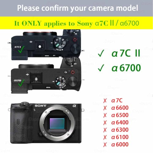 iDaPro Screen Protector for Sony Alpha A6700 A7C II 7C II A7CII / 6700 ZV-E1 ZVE1 Tempered Glass [3Pcs]+Hand Lanyard[1Pcs],9H,Anti-Scrach,Anti-Bubble,Easy Installation - Image 2