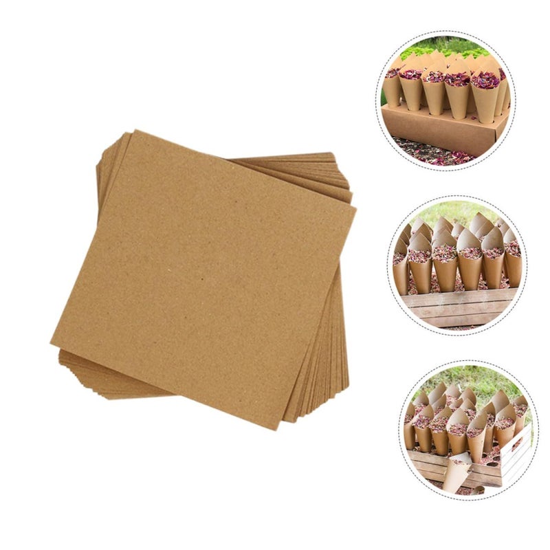 90Pcs Kraft Paper Confetti Cones Foldable Candy Bouquet Holders For Wedding Party Decor - Image 4