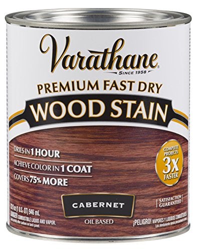 Varathane Premium Fast Dry Wood Stain, Quart, Cabernet - Image 1