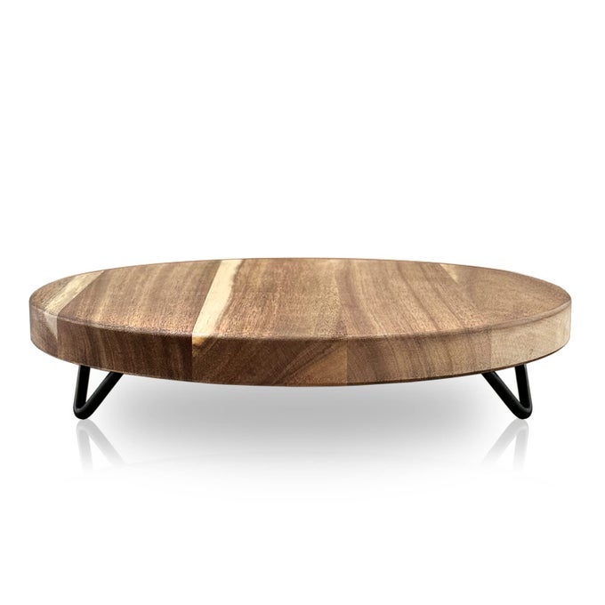 DECORATIVE ROUND WOOD RISER FOR DISPLAYPEDESTAL TRAY FOR HOME OR KITCHEN AND BATHROOM COUNTERTOP ORGANIZERFARMHOUSE KITCHEN COUNTER DECOR TRAY 10INCH