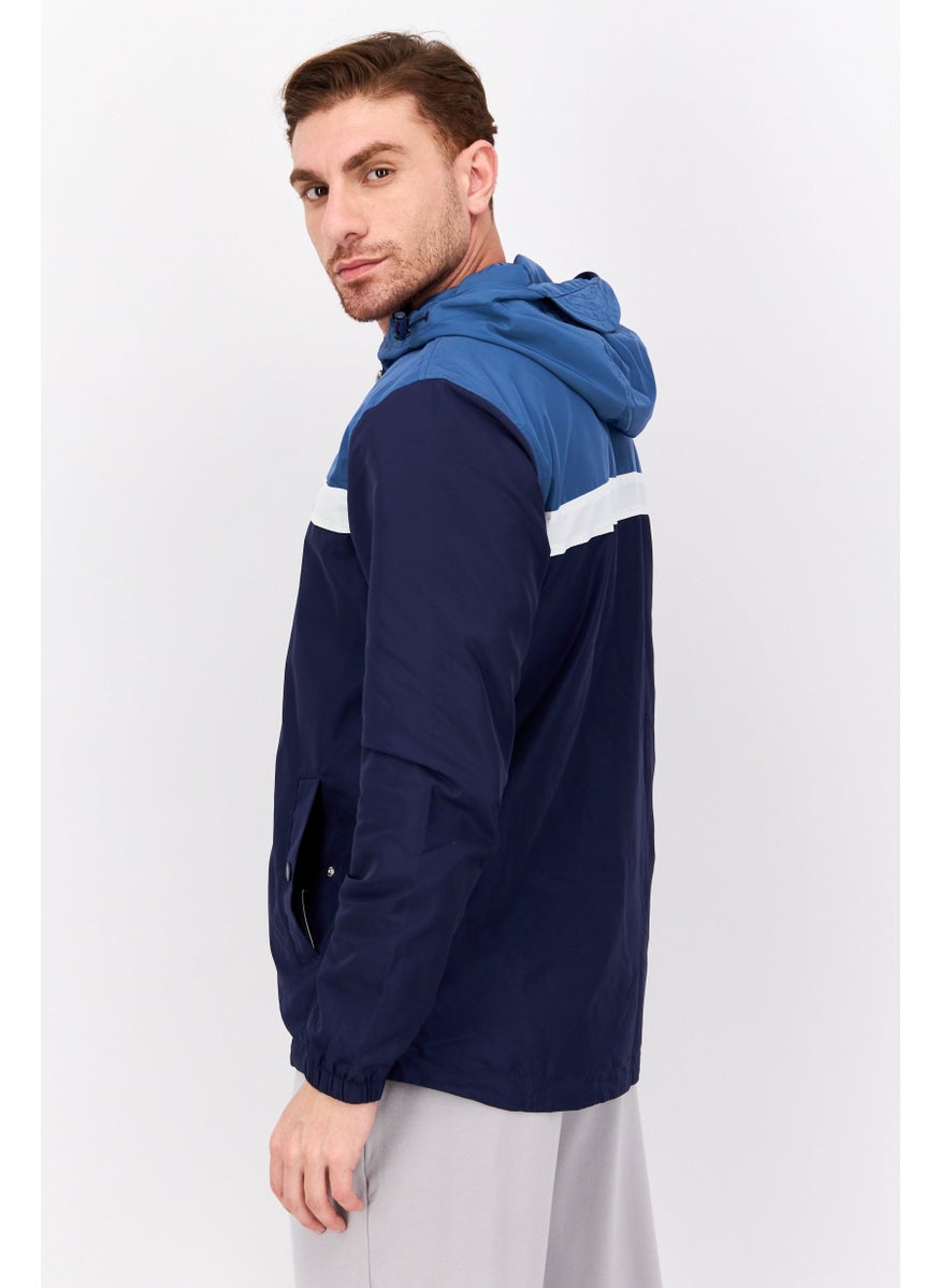 Men Embroidered Logo Windbreaker Jacket, Navy Combo - pzsku/Z014154E07BBD3CF06979Z/45/_/1737643100/1fa8b83a-6983-4dbe-a70e-59870feaba22