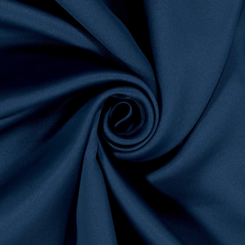 ECLIPSE Blackout Curtains for Bedroom-Darrell 37" x 63" Insulated Darkening Single Panel Rod Pocket Window Treatment Living Room, Indigo - Image 5