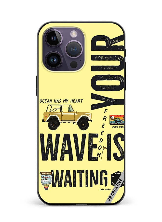 VR CREATIVE Protective Case Cover For Apple iPhone 15 Pro Max Your Wave Is Waiting Design Multicolour  - Image 1