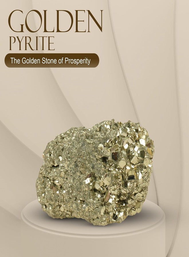 REBUY Natural Golden Pyrite Raw Stone Original for Wealth Attraction | Business Luck | Vastu Correction | Home Decor Items Meditation | 50 to 200 Grams | 1 Piece - Image 5