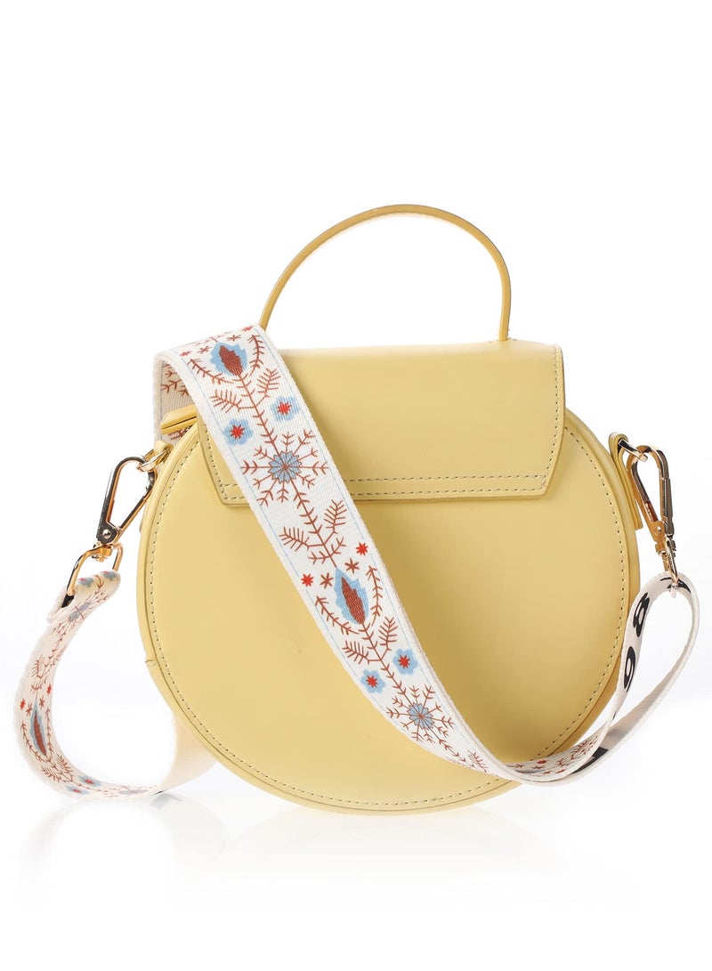 Zikra Crossbody Replacement Shoulder Strap Adjustable 2-Piece Handbag with Guitar Style Stripe Replacement Belt (Black And White Floral Style, 1.5 Inches) - Image 5