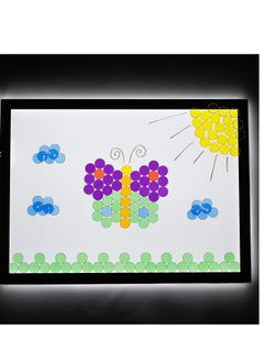 بيوينتي Transparent Counters, Chips Kit with 1 Magnetic Tool,  Magnetic Refrigerator Sticker, Counters for Kids Math, Counting, Sorting, Light Panels, 6 Colors Plastic Markers for Family School Learning Game  - Image 3