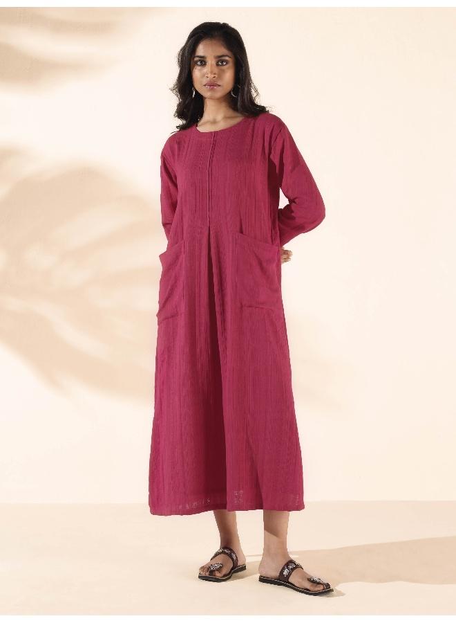 trueBrowns trueBrowns Carrot Cotton Dobby Pocket Dress  - Image 1