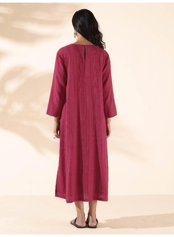 trueBrowns trueBrowns Carrot Cotton Dobby Pocket Dress  - Image 5