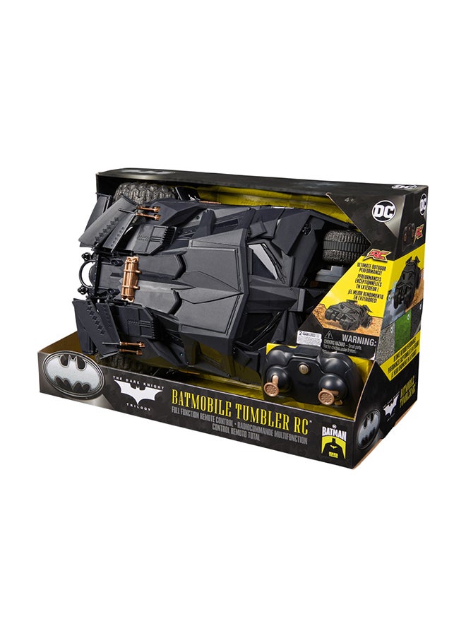 SPIN MASTER باتمان، سيارة باتموبيل الرسمية عن بعد، مقياس 1:15، إصدار الذكرى 85 لثلاثية فارس الظلام، سيارة باتمان القابلة للجمع للأطفال للأولاد والبنات من عمر 4 سنوات وما فوق - Image 1