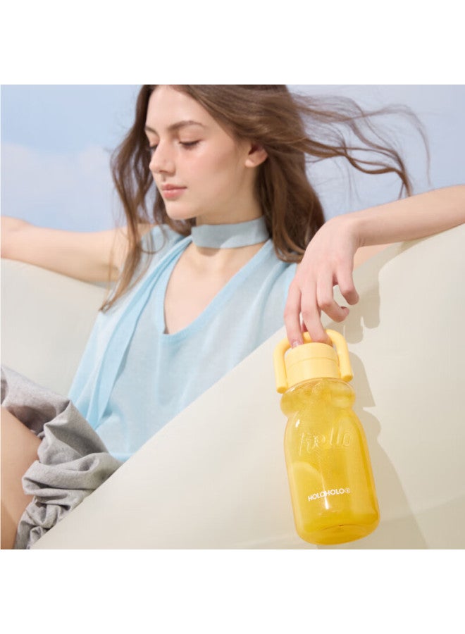 Holoholo Large Capacity Water Bottle, Tritan Material, Stylish Sports Cup For Men And Women, Heat-resistant, With Straw For Children And Students - Image 1