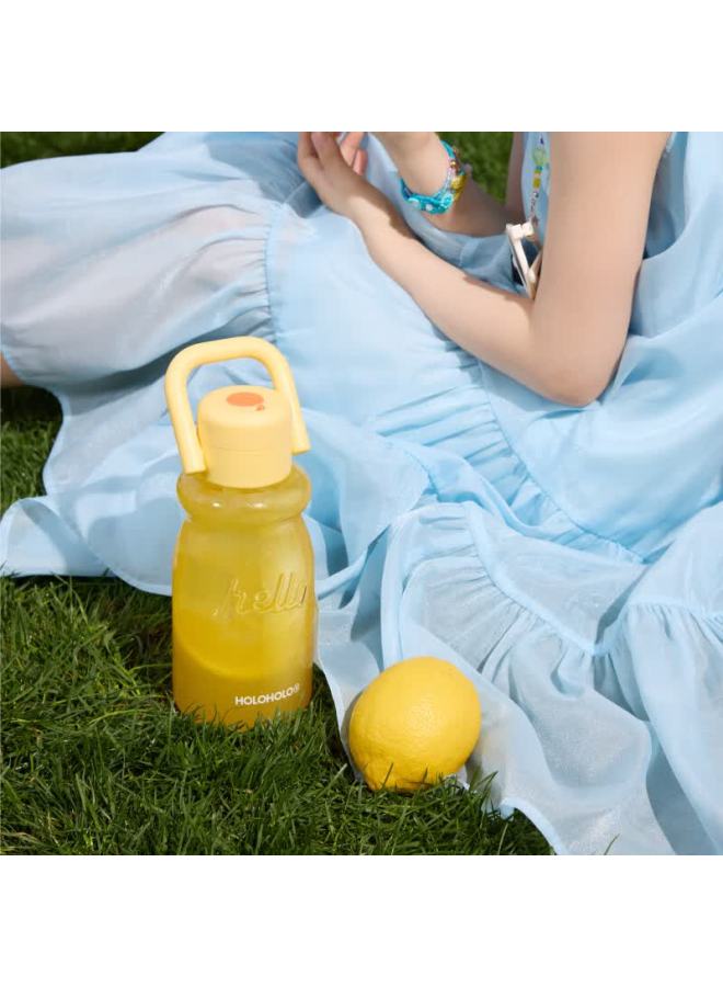 Holoholo Large Capacity Water Bottle, Tritan Material, Stylish Sports Cup For Men And Women, Heat-resistant, With Straw For Children And Students - Image 2