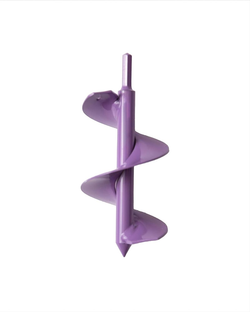 Power Planter أداة حفر المصابيح وأدوات زراعة النباتات - مثقاب حديقة 3"x7" مع محرك سداسي غير قابل للانزلاق 3/8"، مثقاب زراعة ملحوم يدويًا، أدوات حفر الأرض، حتى عمق 6" (بنفسجي) - Image 1