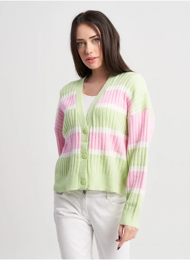 HaILYS Striped Cardigan