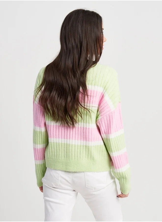 HaILYS Striped Cardigan