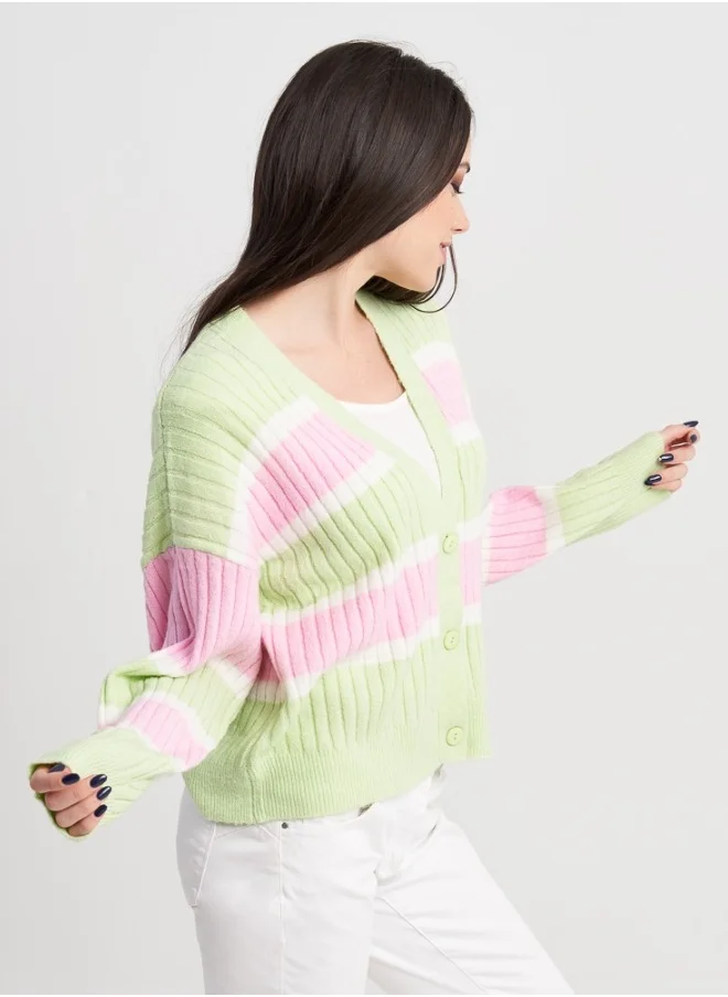 HaILYS Striped Cardigan