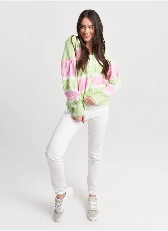HaILYS Striped Cardigan