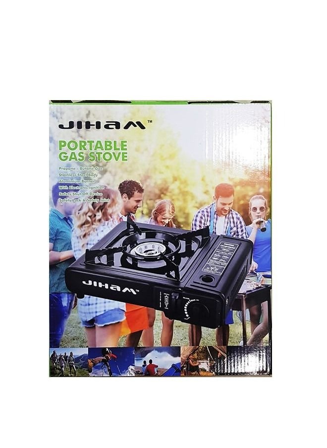 JIHAM Portable Outdoor Camping Gas Stove And Bbq Hand Fan, Single Burner 34 X 25.5 Cm  - Image 4