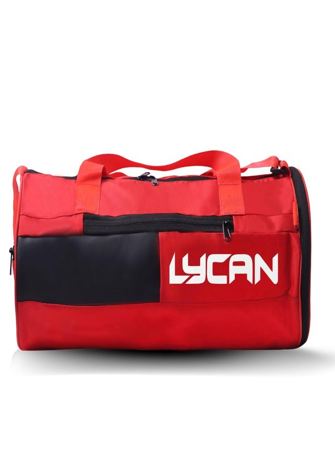 LYCAN حقيبة رياضية عصرية من ليكان للرجال/النساء (أحمر) - Image 2