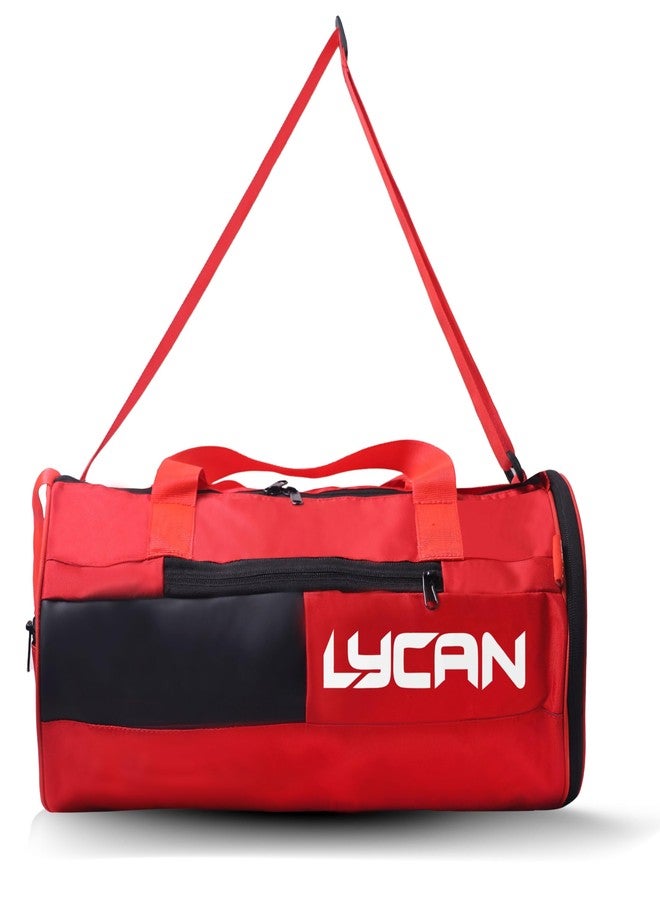 LYCAN حقيبة رياضية عصرية من ليكان للرجال/النساء (أحمر) - Image 1