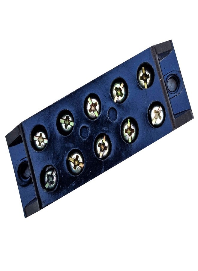 PGSA2Z® Control Panel 30A 5 Way Bakelite Connector Strip Double Row Barrier Black Terminal. - Image 3