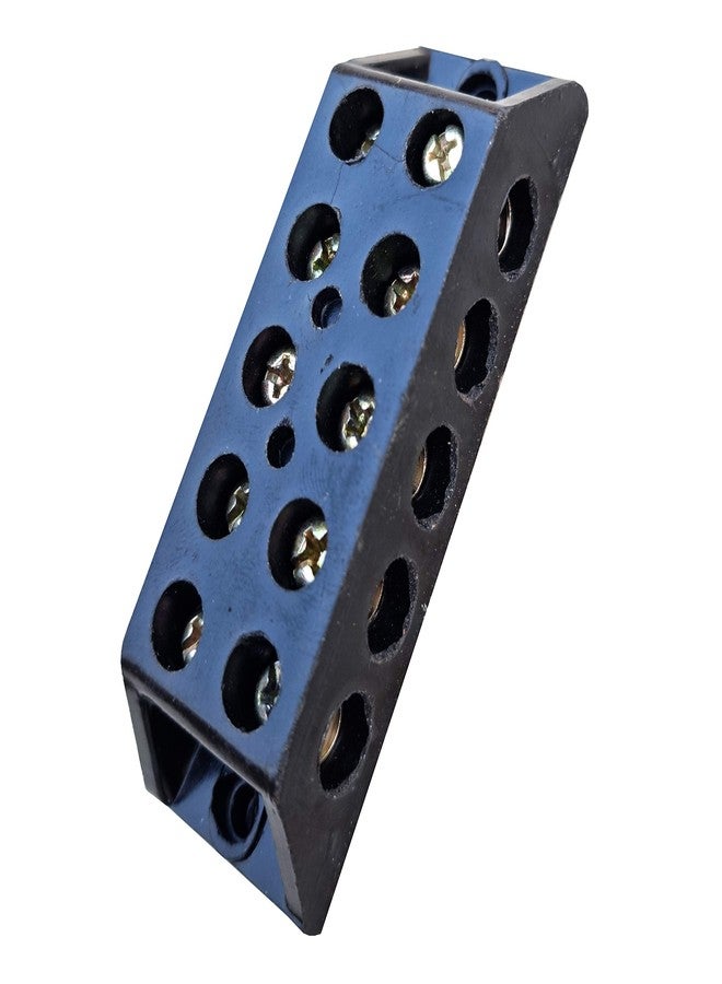 PGSA2Z® Control Panel 30A 5 Way Bakelite Connector Strip Double Row Barrier Black Terminal. - Image 1