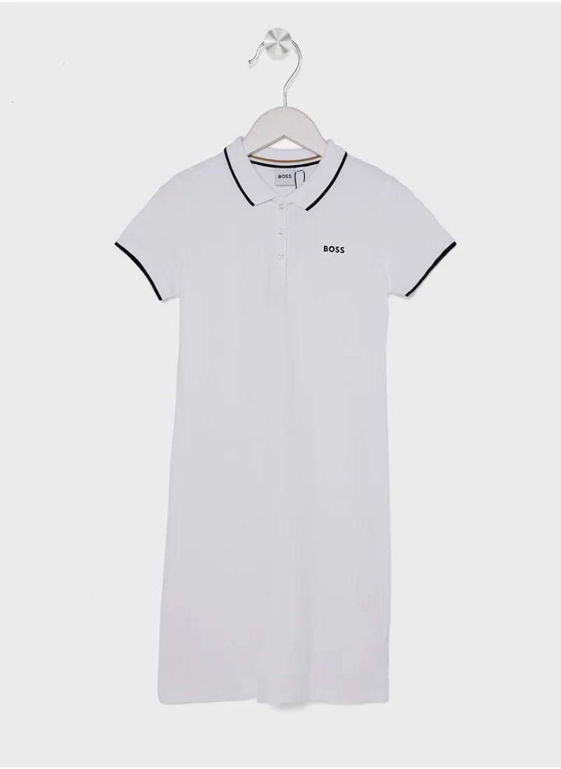 BOSS Kids Polo Midi Dress