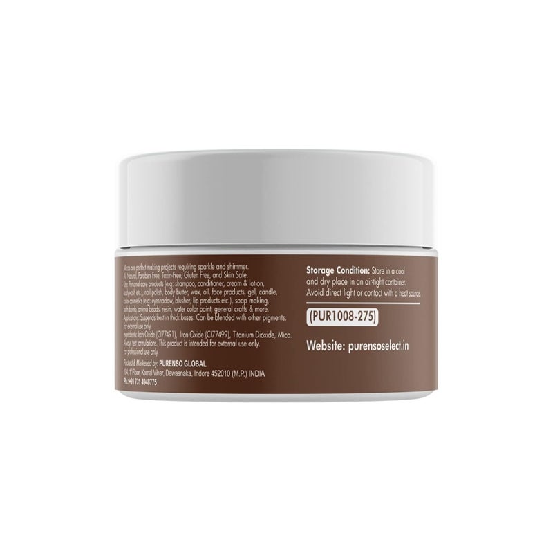 PURENSO Purenso Select Coffee Brown Mica Powder Pigment 10g I For Soap Making Candle Lip Gloss Nails Bath Bombs Art Crafts Resin  - Image 2