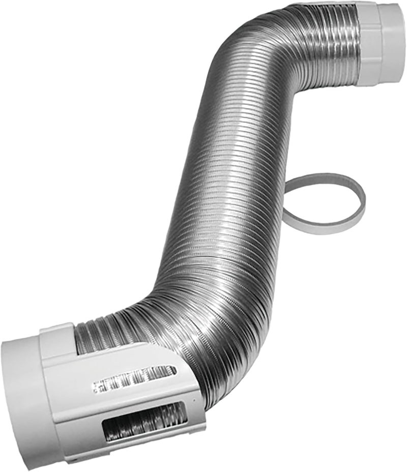 Deflecto Easy Connecting Dryer Vent Hook Up Kit Flexible SemiRigid Aluminum Duct 4 x 8 HUPK8WA4 - Image 2