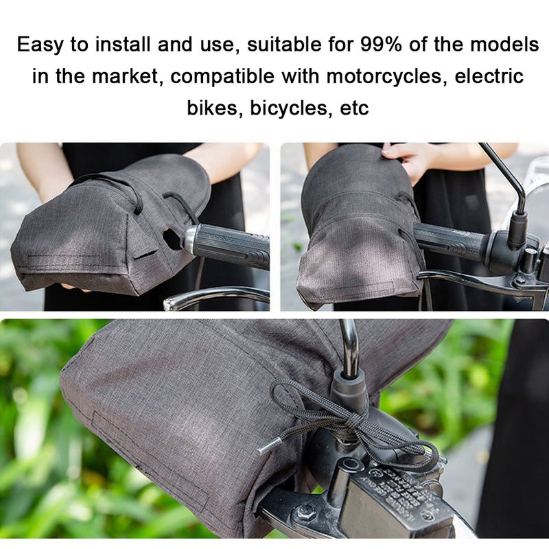 Motorcycle E-Bike Handlebar Mittens Summer Windproof Waterproof Sunscreen Gloves Breathable Handguard Riding Accessories - Image 4