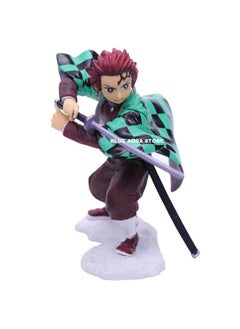 Blue Aura Blue Aura Demon Slayer Tanjiro Kamado Action Figure | Height 15CM | Assembly Required | (Tanjiro on White Stone)  - Image 3