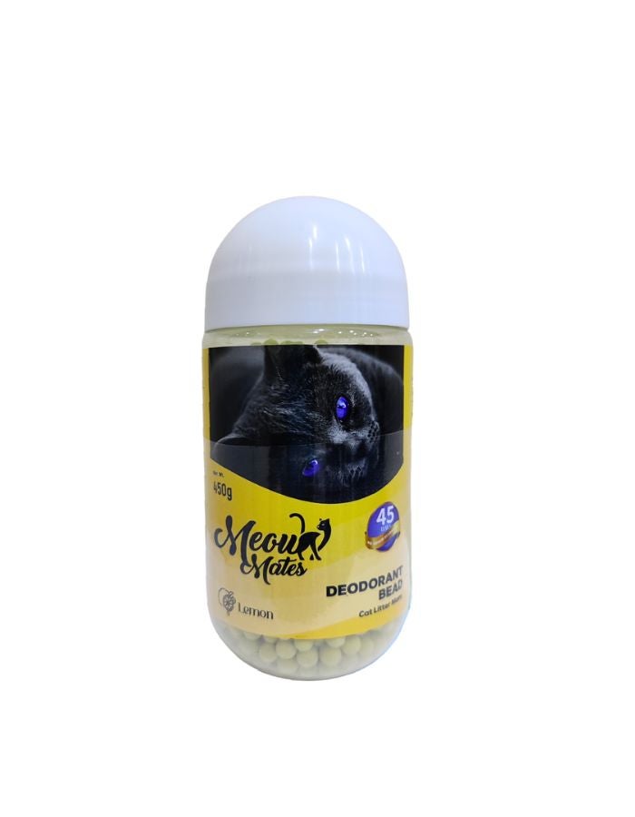 بنتونايت مياو ميتس حبيبات مزيلة لرائحة رمل القطط برائحة الليمون – 450 غرام - Image 1