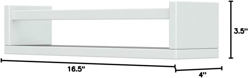 Forbena Floating Nursery Book Shelves for Wall Set of 4, White Wall Bookshelf for Kids Room, Small Wood Book Shelf Bookshelves for Baby Teen Boys Girls Bedoom Bathroom Toy and Decor Storage - Image 2