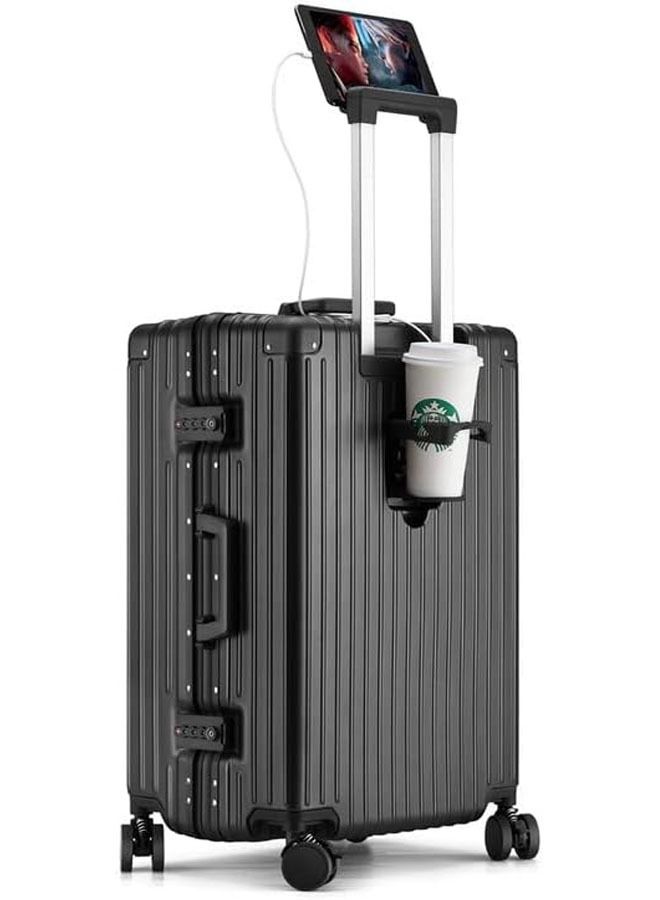 NKX Premium Expandable Aluminum Frame ABS and PC Suitcase With USB Charging Port and C type 24 Inch - Image 2