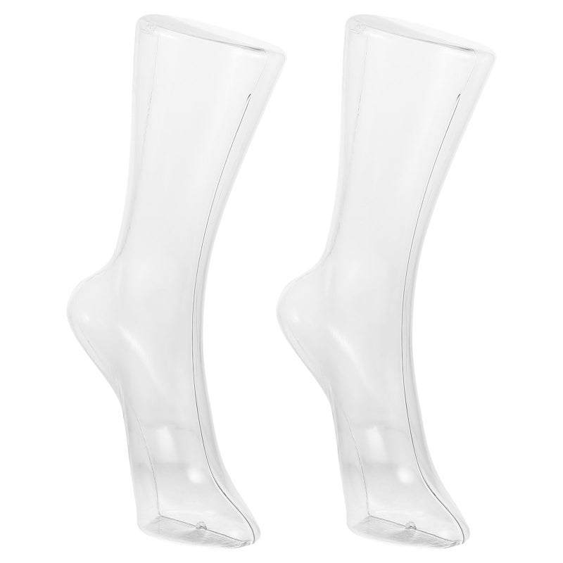 2pcs Fake Foot Mannequin For Sock - Clear Feet Model - Inverted Display Stocking Stand For Retail Shop Jewelry Chain Ankle Chain Shoes Bracelet Anklets - Image 2