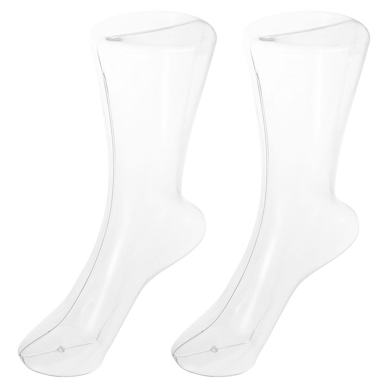 2pcs Fake Foot Mannequin For Sock - Clear Feet Model - Inverted Display Stocking Stand For Retail Shop Jewelry Chain Ankle Chain Shoes Bracelet Anklets - Image 3