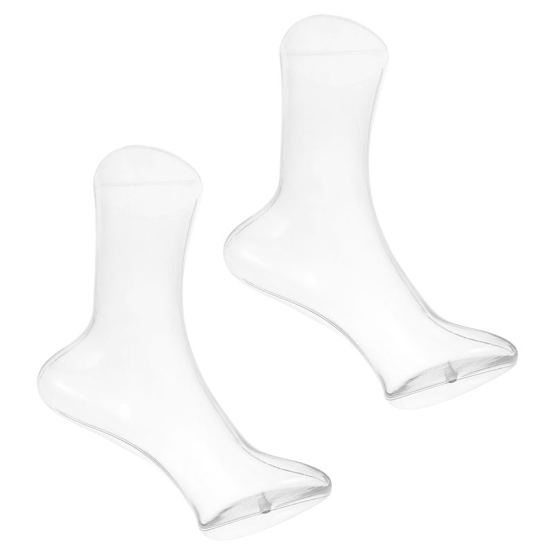 2pcs Fake Foot Mannequin For Sock - Clear Feet Model - Inverted Display Stocking Stand For Retail Shop Jewelry Chain Ankle Chain Shoes Bracelet Anklets - Image 4