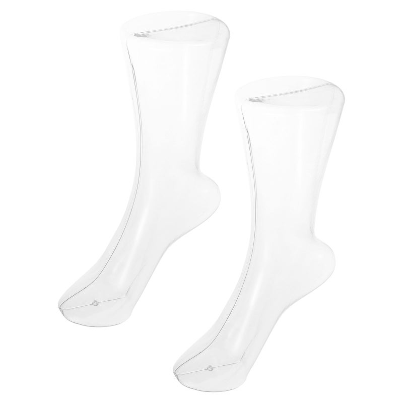 2pcs Fake Foot Mannequin For Sock - Clear Feet Model - Inverted Display Stocking Stand For Retail Shop Jewelry Chain Ankle Chain Shoes Bracelet Anklets - Image 1
