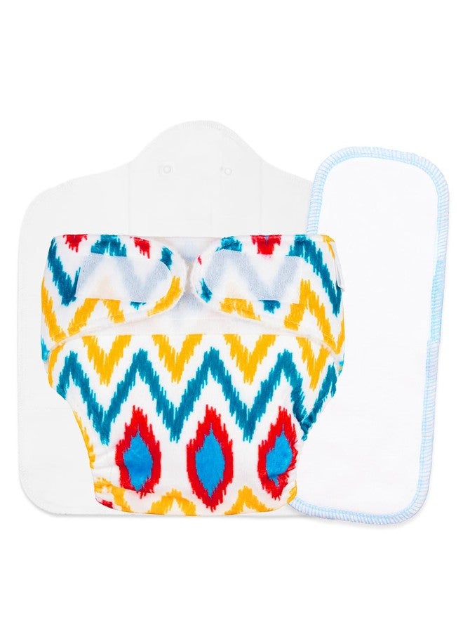 SuperBottoms New Born UNO Cloth Diaper Combo Pack - Includes 1 UNO Diaper, 1 DryFeel Magic Pad & 1 Universal Booster Pad - Reusable, Washable, Organic & Rash-Free - For Babies - 0-3M - Eco-Friendly - Image 1