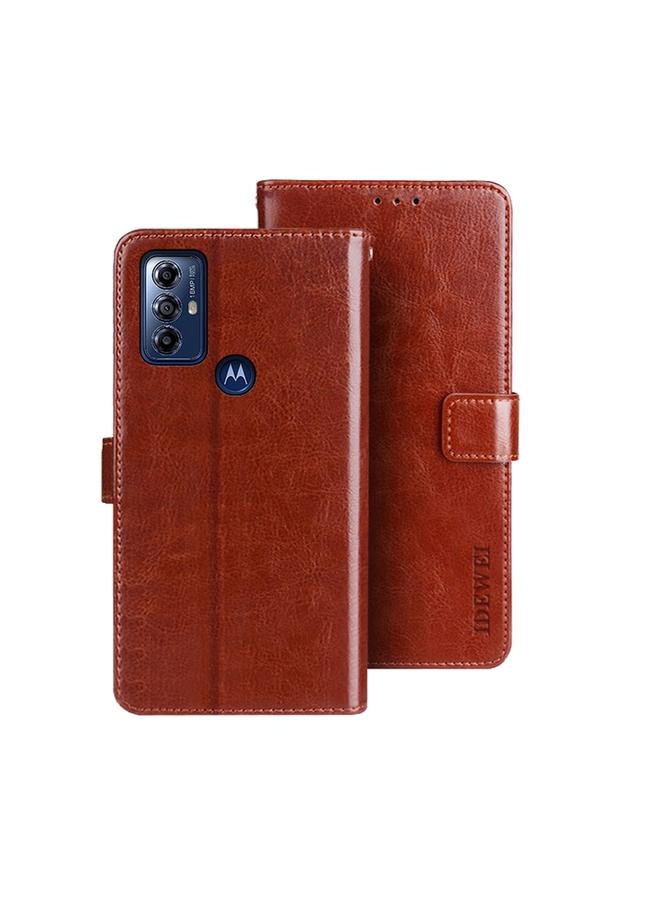 Case For Motorola Moto G Play 2023 Crazy Horse Texture Leather Phone Case with Holder