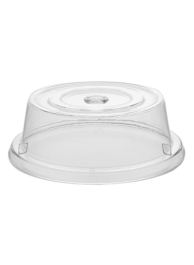 Restaurantware Cater Tek 8.5 Inch Polycarbonate Plate Covers, 10 Shatterproof Dish Covers - Dishwashable, For 8-Inch Plates, Clear Plastic Splatter Covers, Finger Hole Design, Endures Up To 210F - Image 1