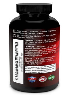 Divine Bounty Vitamin K2 (Mk7 & Mk4) With D3 Supplement Vitamin K & D As Mk7 100Mcg Mk4 500Mcg And 5000 Iu Vitamin D3 3In1 Formula Bone And Heart Support 90 Nongmo Vegetarian Capsules  - Image 4