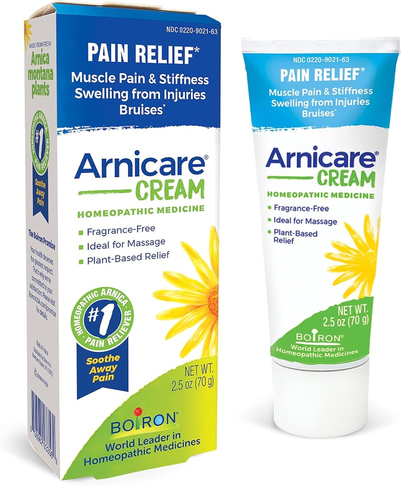 Boiron Boiron Arnicare Cream for Joint Pain, Muscle Pain, Swelling, Soreness, and Stiffness - Fast Absorbing and Fragrance-Free - 2.5 oz 