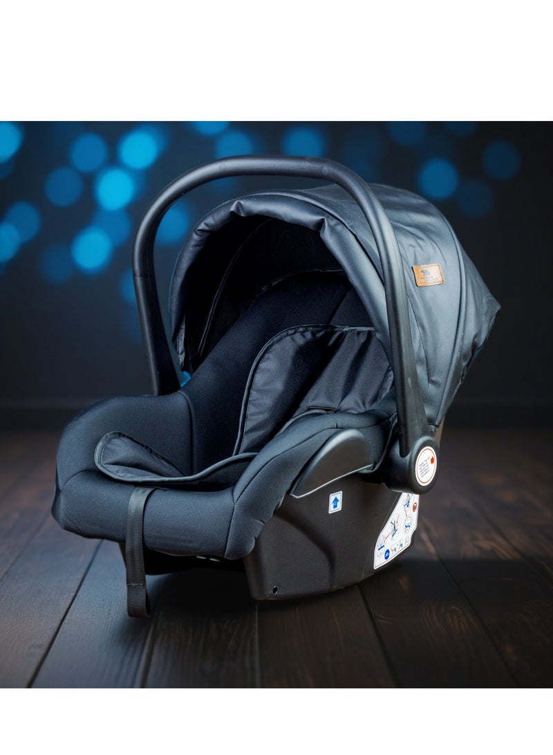 LUCID SENA Luxury Baby Carseat with Canopy and Leather Cover from Lucid, Black Color Mode - Image 1