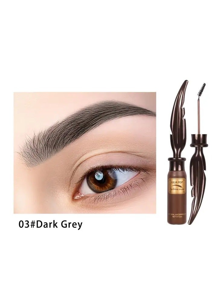 JULIA POP Natural Look Elegant Feathers Eyebrow Cream Humidity-Proof and Flake-Proof Brush to Fill in Eyebrows and Cover for Women 03  - Image 2