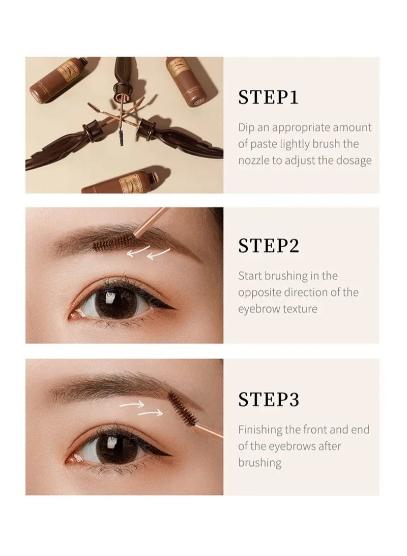 JULIA POP Natural Look Elegant Feathers Eyebrow Cream Humidity-Proof and Flake-Proof Brush to Fill in Eyebrows and Cover for Women 03  - Image 4